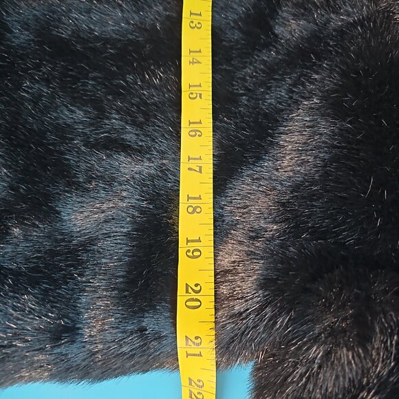 Pacific Rose Black Faux Fur Party Jacket – Size S - Channel old Hollywood Glam - Picture 13 of 13